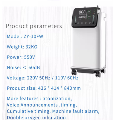 Full Intelligent portable Nebulizer Oxygen Machine generator 10 Liter